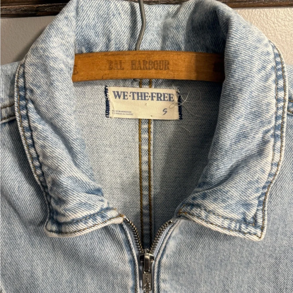 We The Free On the Run Coverall Light Blue Denim Size Small - Picture 4 of 11